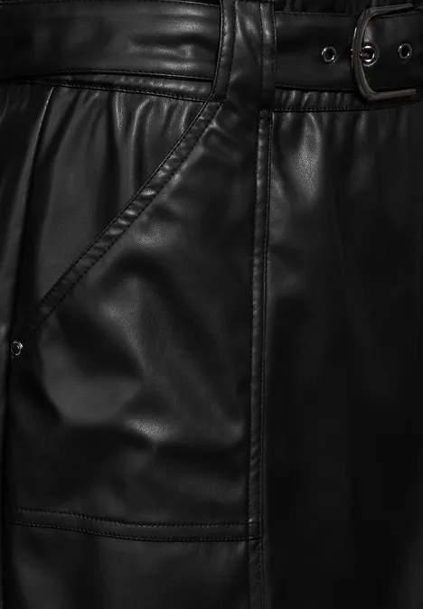 Rock im Leder-Look Black