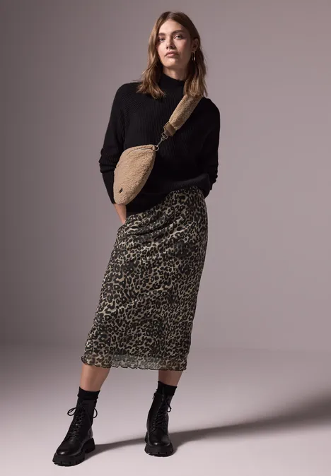 Jupe en maille cub brown