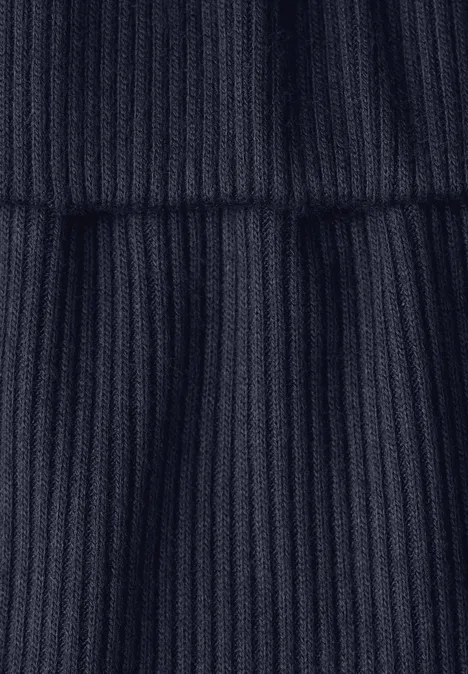 Midi-Rock mit Ripp-Struktur deep blue