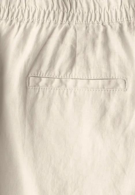 Leinen-Skort im Wickel-Look moonstone sand