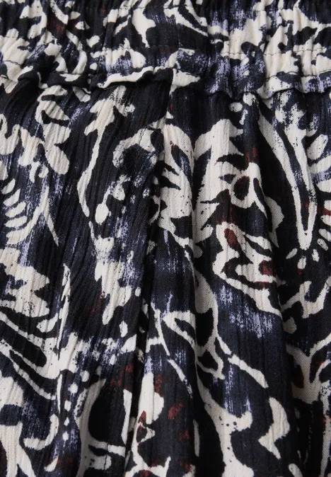 Jupe en mousseline à motifs dark void blue
