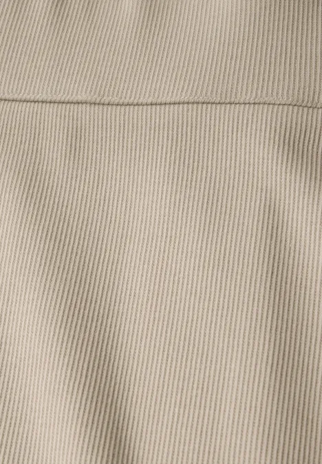 Rippstruktur Bleistiftrock sandshell beige