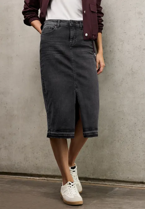 Midi Jeansrock Authentic Black Washed
