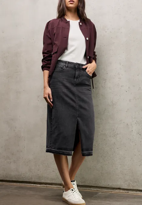 Midi Jeansrock Authentic Black Washed