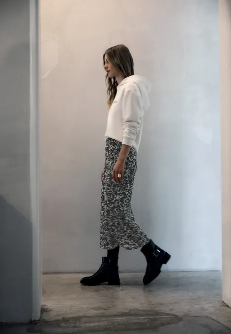 Jupe en maille à motifs Black Jupe en maille à motifs Black