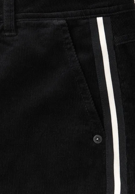 Cord-Rock mit Gallonstreifen Black