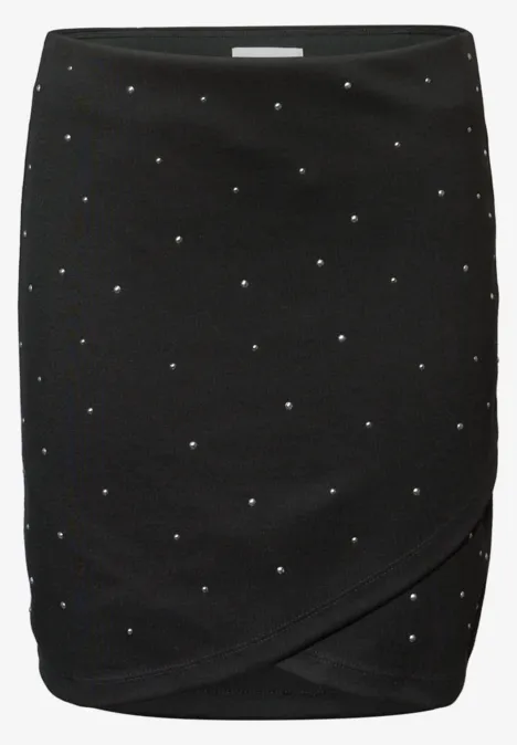 Kokerrok met studs Black Kokerrok met studs Black