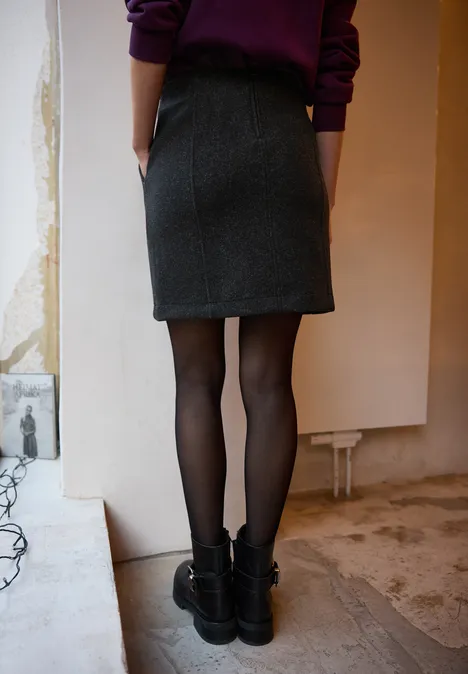 Rock in Wolloptik anthracite melange