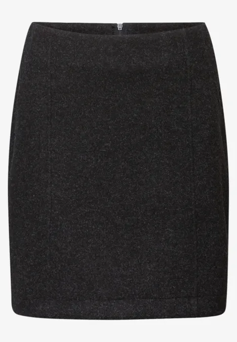 Wełniana spódnica anthracite melange