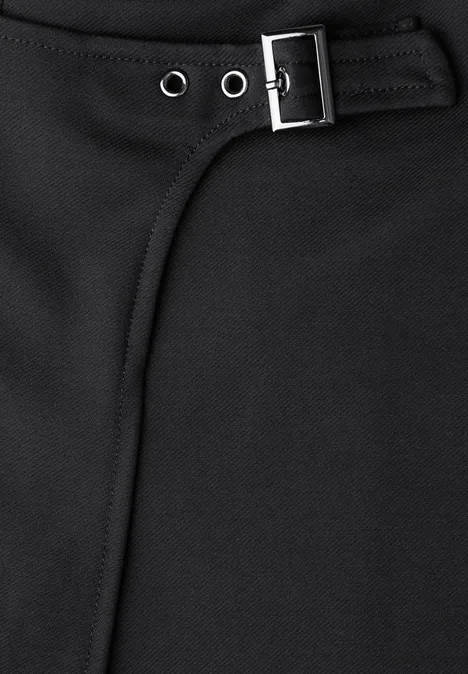 Skort in Wickeloptik Black