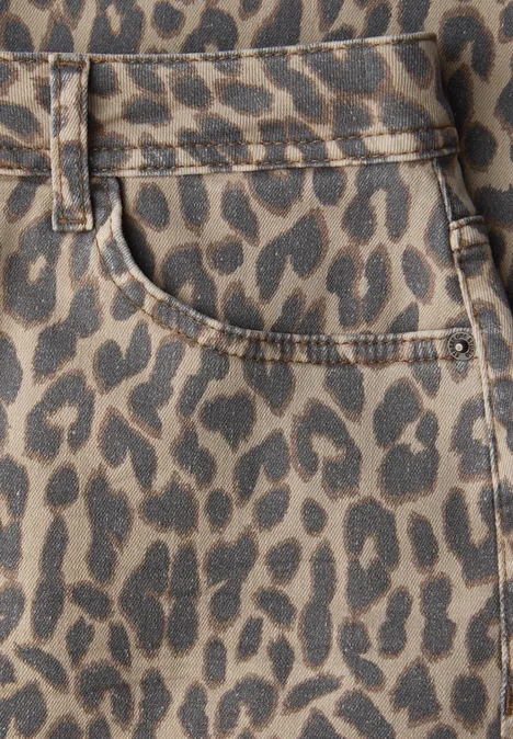 Midi-rok leo printed wash