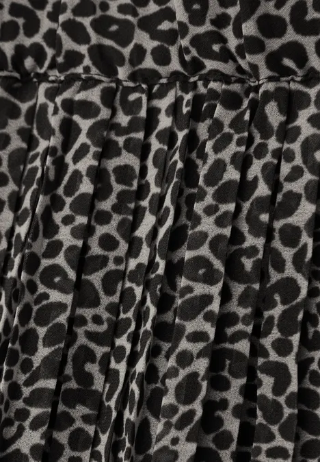 Gedessineerde rok buffed beige