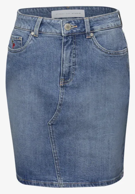 Kurzer Jeansrock im High Waist Fit light mid blue washed Kurzer Jeansrock im High Waist Fit light mid blue washed