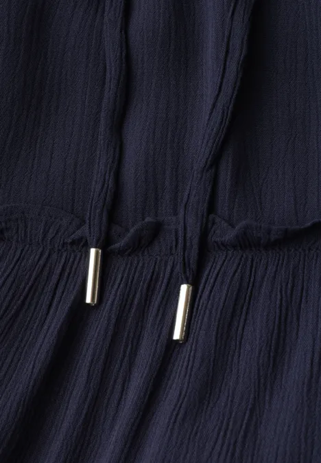 Knielange rok met volants en zakken midnight muse