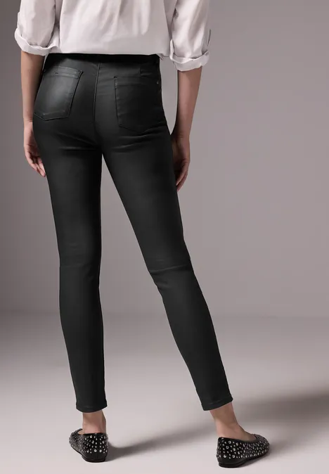Hose im Leder-Look Black