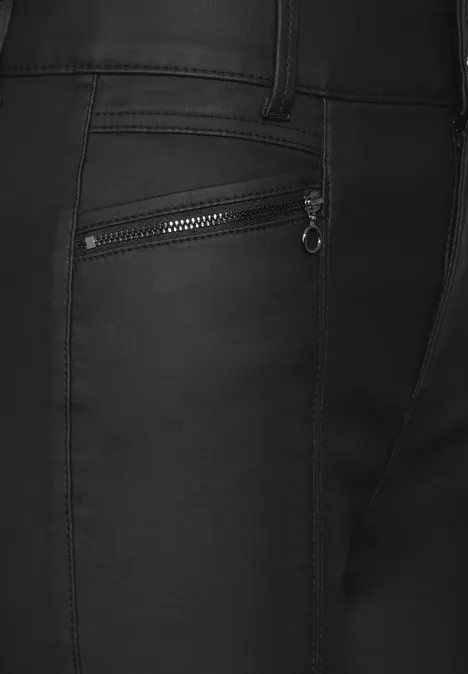 Hose im Leder-Look Black