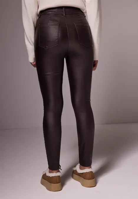 Hose im Leder-Look teak tint red