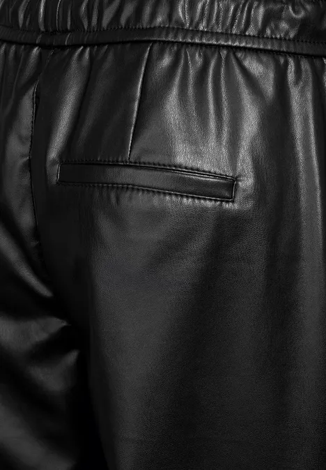 Hose im Leder-Look Black