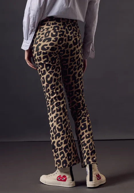 Hose mit Leo-Muster mocha kiss