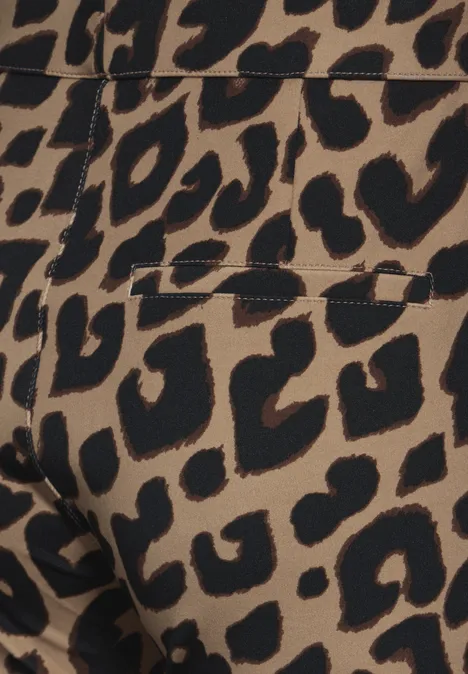 Hose mit Leo-Muster mocha kiss
