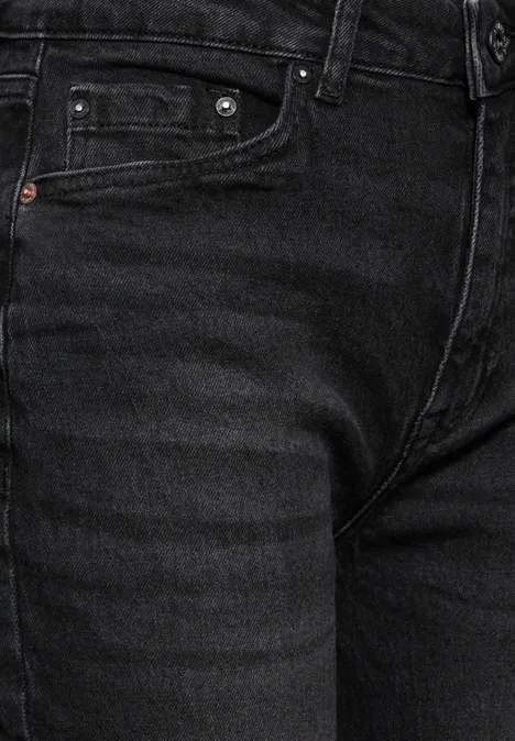 Jeans im Mom Fit Black washed