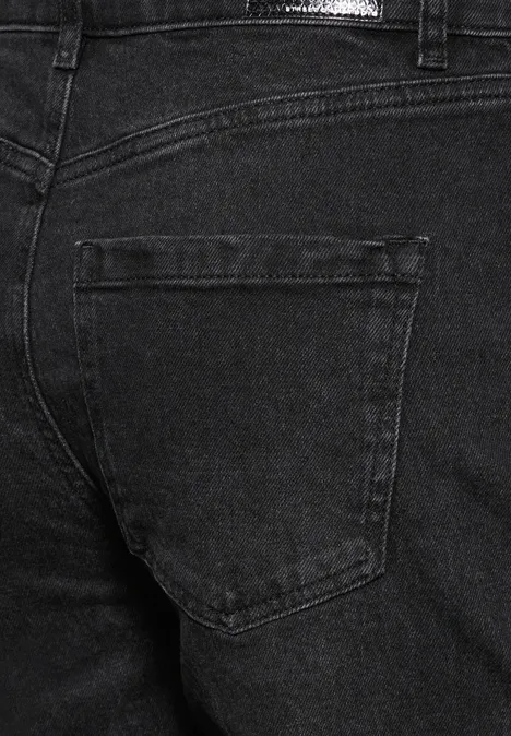 Jeans im Mom Fit Black washed