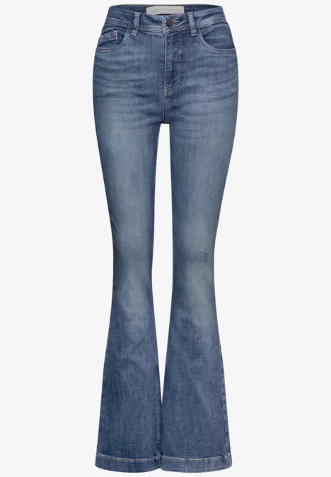 Skinny Flared Jeans Medium Blue authentic