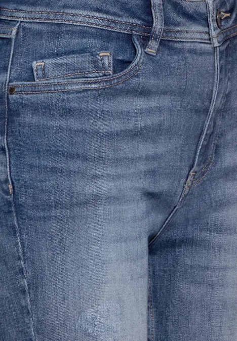 Skinny Flared Jeans Medium Blue authentic
