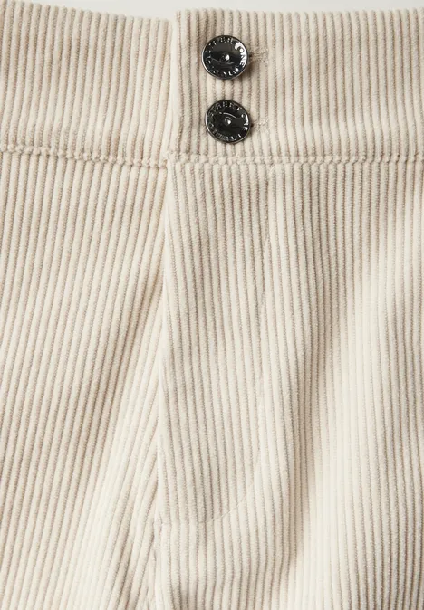 Wide Leg Cordhose pebble beige