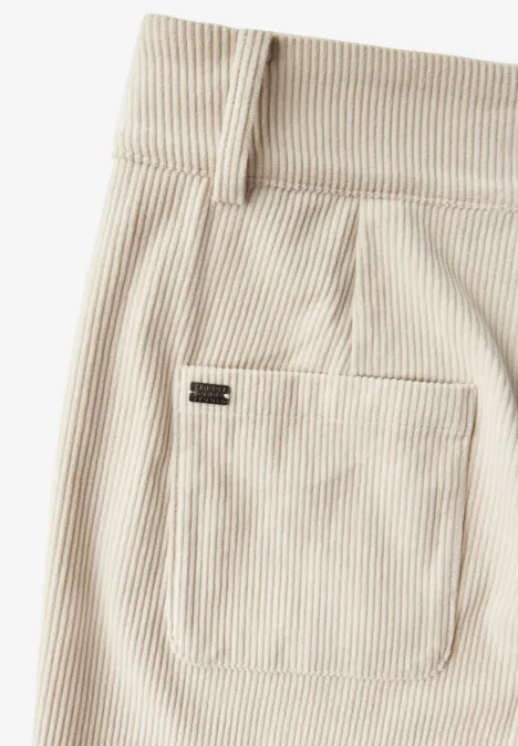 Wide Leg Cordhose pebble beige