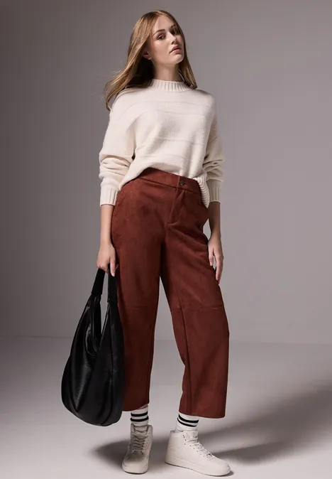Velour Hose cherry brown