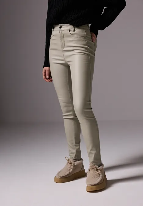 Beschichtete Hose cloud beige
