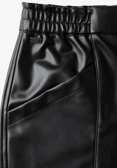 Korte broek van paperbag Black