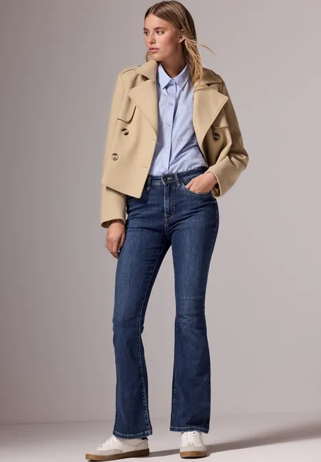 Skinny Flared Jeans Dark blue washed