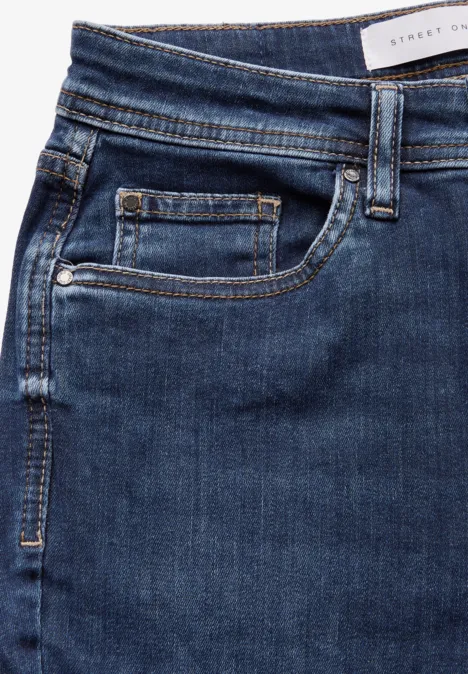 Skinny Flared Jeans Dark blue washed