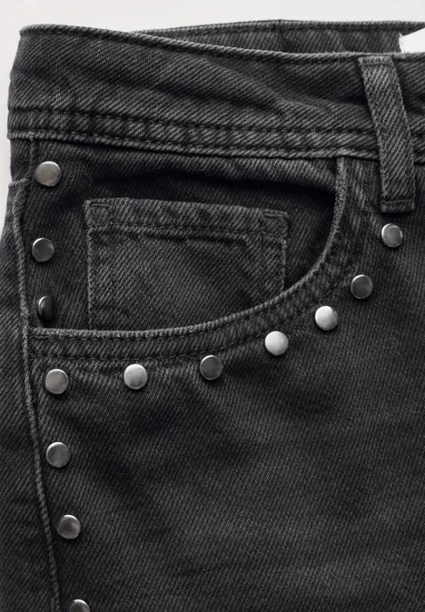 Wide Leg Jeans Black soft wash