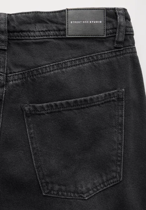 Wide Leg Jeans Black soft wash