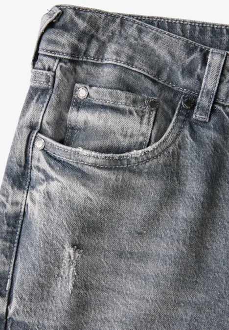 Straight Leg Jeans Ice Grey Wash