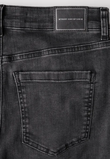 Wide Leg Jeans Black Washed