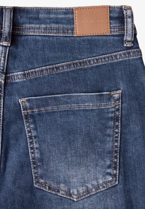 Straight Leg Jeans Dark blue washed