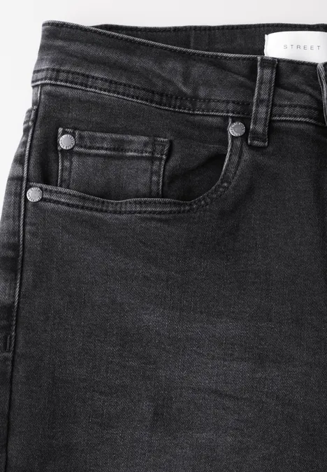 Skinny Flared Jeans Blacked Washed