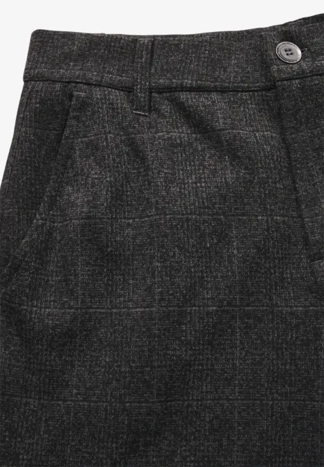 Karierte Chino anthracite melange