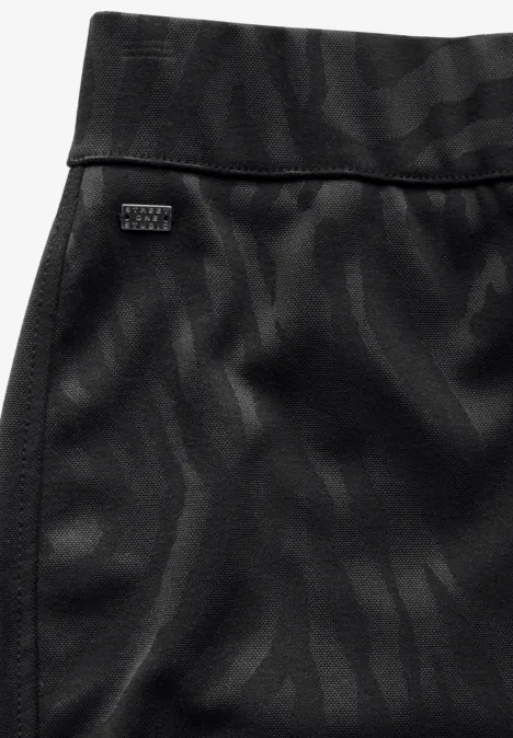 Bootcut Jaquard-Hose Black