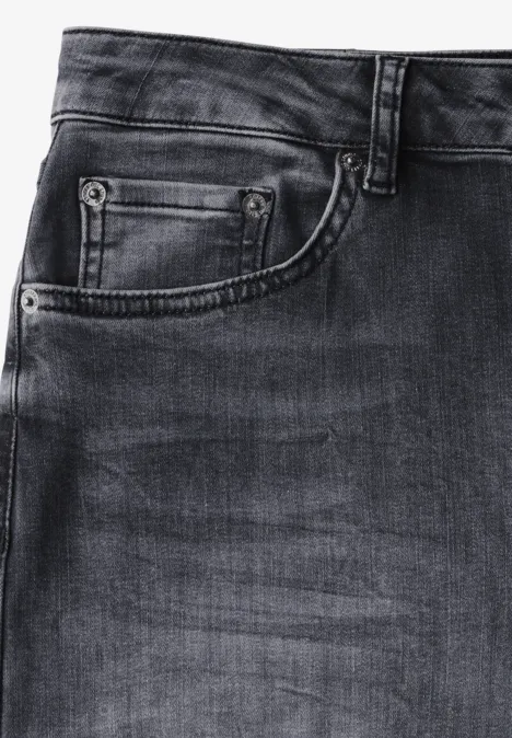 Wide Leg Jeans dark grey soft washed