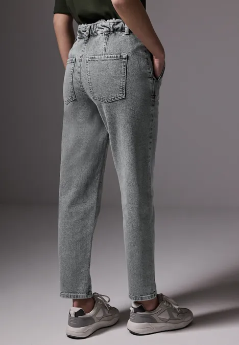 Paperbag Jeans light grey wash
