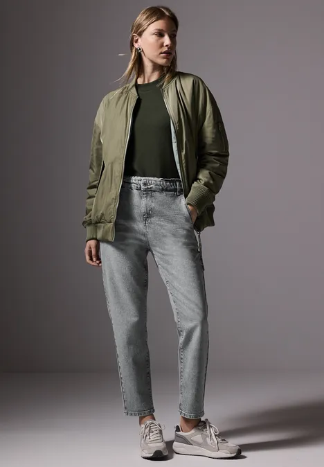 Paperbag Jeans light grey wash