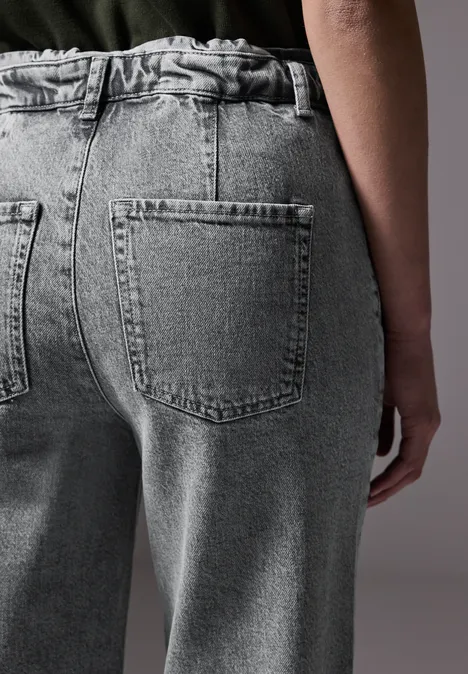 Paperbag Jeans light grey wash