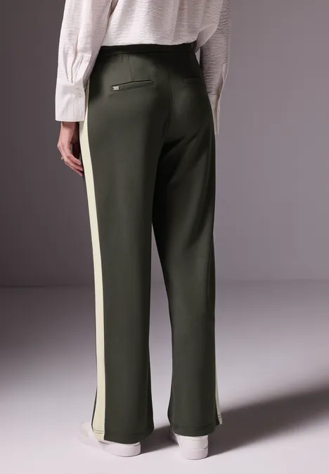 Hose mit Kontrast-Streifen nightfall green