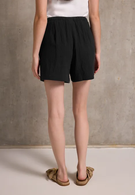 Musselin Shorts Black