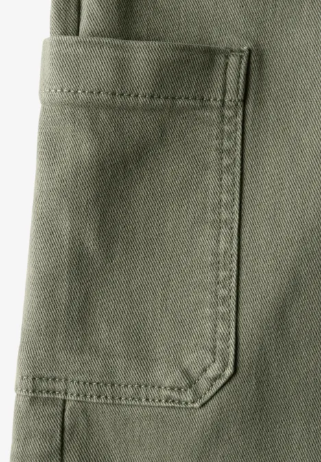 Straight Leg Cargo Hose Deep Olive Washed
